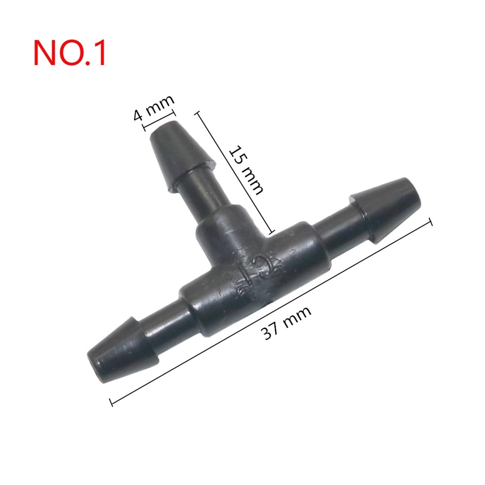 Adaptadores de accesorios tubería en forma T, conector 3 vías con púas, 50 Uds