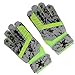 Keenso Soccer Goalkeeper Gloves Abrasion Antislip Strong Grip Flexible for Training Match with Breathable Design, Fluorescent Green Rubber PV (Size 9 (Inner Diameter 18mm /