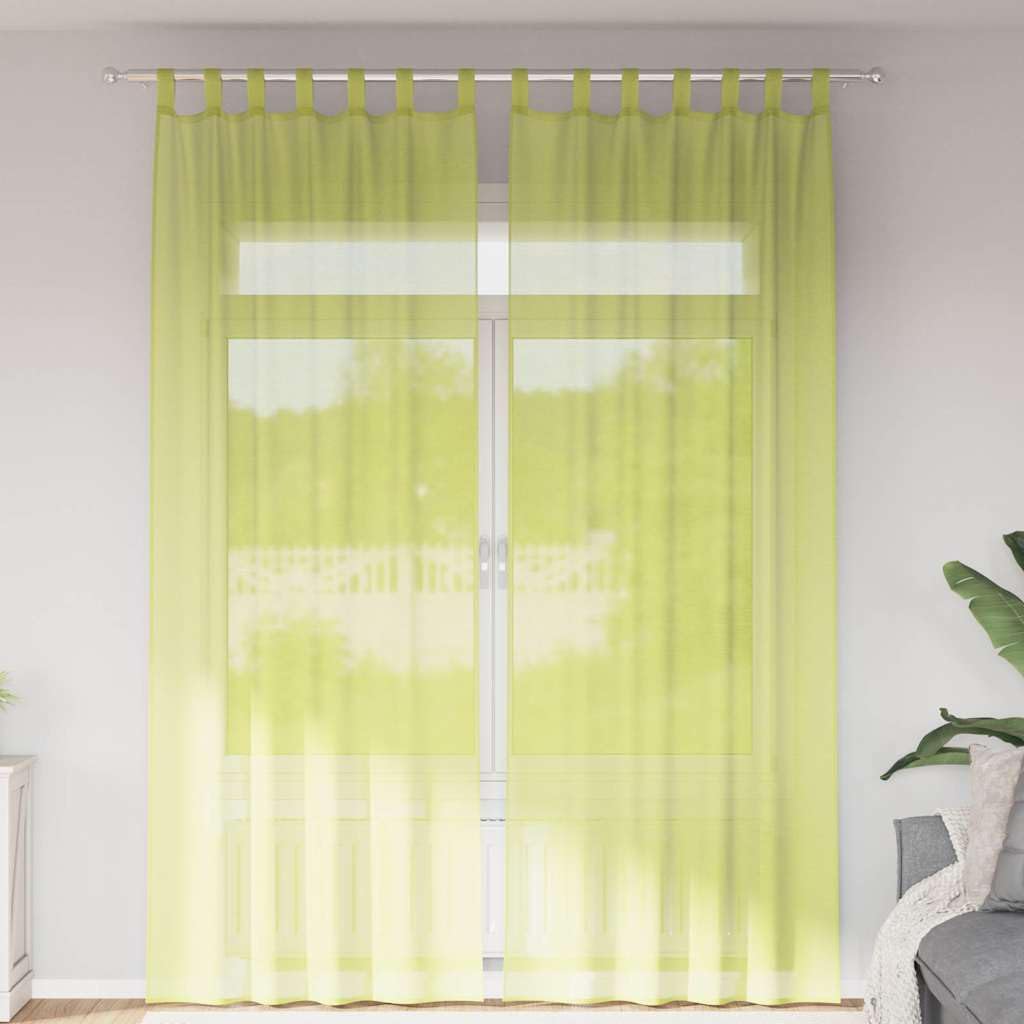 Rideaux voilages vert pomme pour sublimer la chambre à coucher