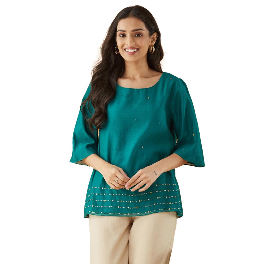 Women's Embellished Regular Fit Tops