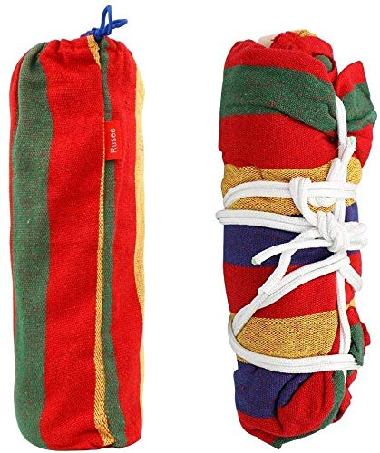 Luxafare Outdoor Canvas Camping Hammock Bend Wood Stick(2 Person) 1