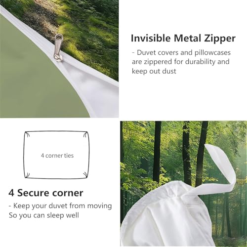 Housse de couette en microfibre avec fermeture éclair pratique 200x200cm
