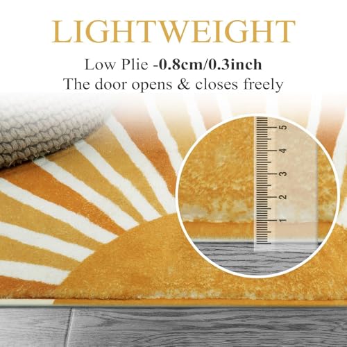 Tapis lavable arc-en-ciel 100x150cm doux pour sol froid - 4