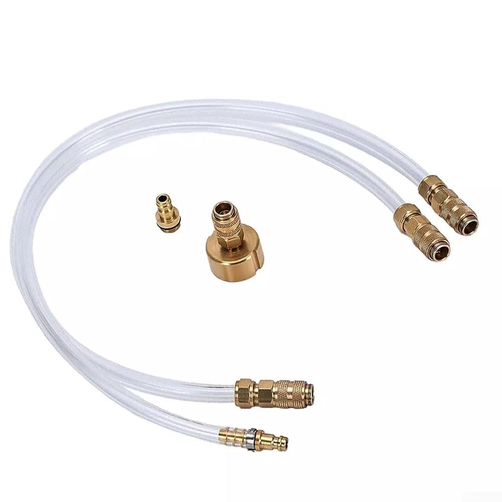 Kit de purga de dirección hidráulica para barcos, accesorios de latón, juego de relleno de conexión rápida compatible con la mayoría de fueraborda, interior/fueraborda e interior Ma