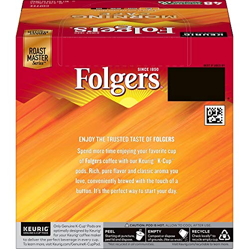 Image of Folgers Morning Cafe Mild Roast Coffee, 192 Keurig K-Cup Pods