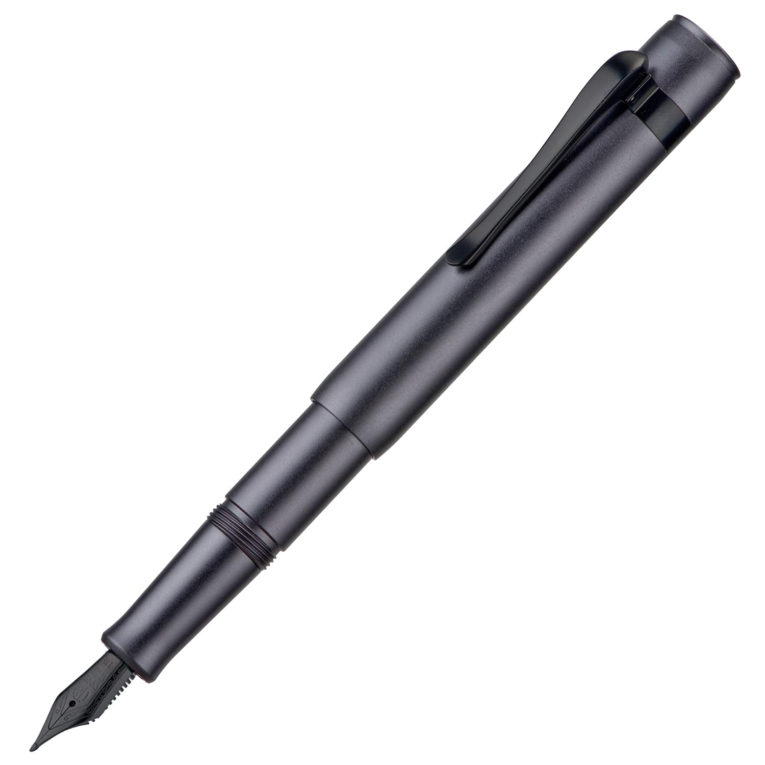 Hong Dian M2 Black Forest Mini Fountain Pen, Long Nib and Elegant Design in Short Travel Aluminium, Space Grey - Image 2