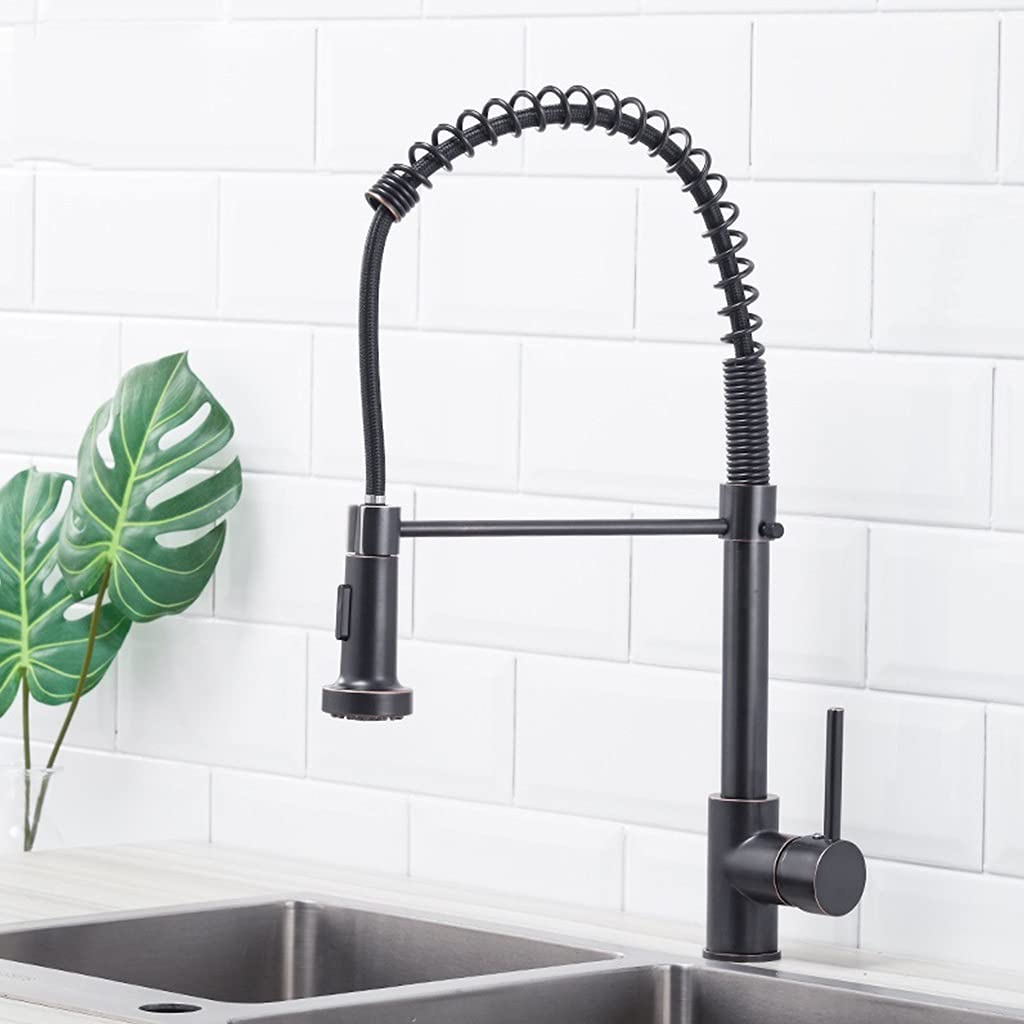 Robinet d'évier de cuisine extractible avec douchette pour bar et grand évier