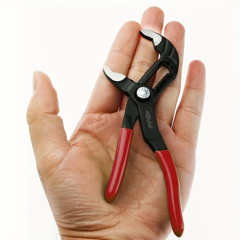 Mini Water Pump Pliers 13-Gear Adjustable Small Wrench Auto Repair Multi-Functional Tool Universal for Nuts & Round Tubes Compact for Tight Spaces