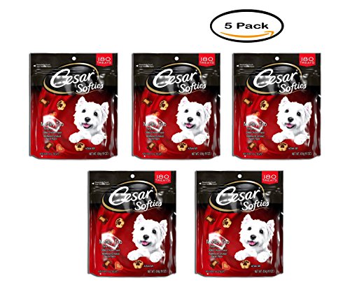 PACK OF 5 - CESAR SOFTIES Medley Trio Dog Treats - 16 oz.