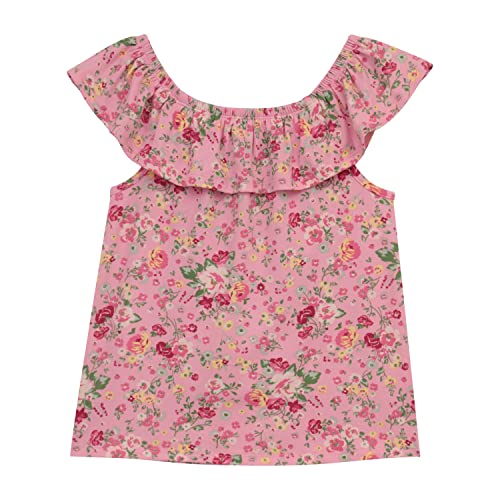 BTween Girls 4 Piece Fashion Tops, Short Sleeve T-Shirt, Casual Daily Shirt for Kids Assorted Colors4