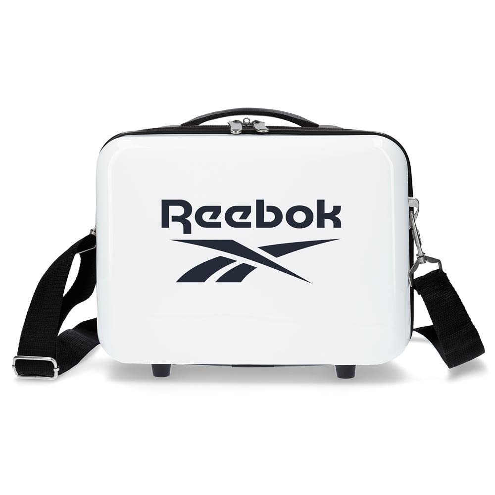 Reebok Maveryck Borsa da toilette adattabile con tracolla Bianco 29x21x15 cm ABS rigido 9.14L 0.6 kg