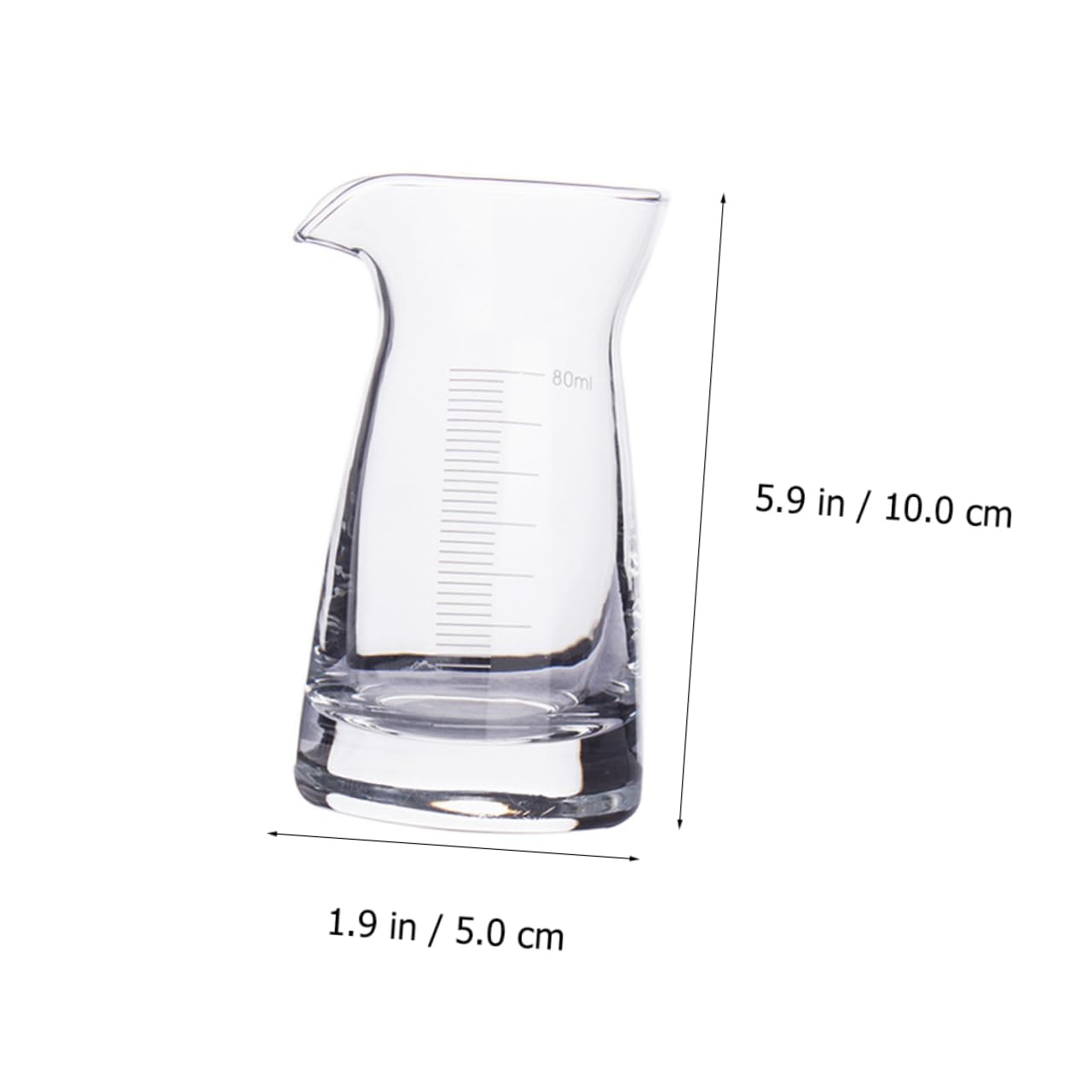 Garneck Caraffe Graduate in da 80 Ml Misurino per Liquidi Brocca Graduata Becher Tazze per La Misurazione di Liquidi Tazza per La Miscelazione E La Misurazione