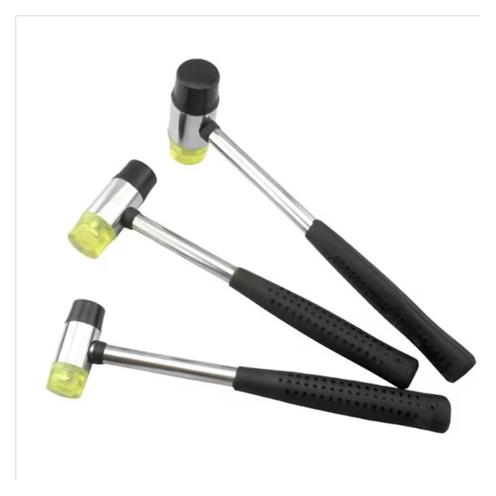 Zuvnik Black 3Pcs 20Mm Soft Plastic Double-Sided Rubber Mallet(Black 3Pcs)