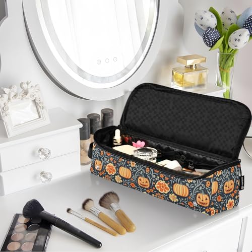 Bolsa de viaje floral retro resistente al calor para herramientas de cabello: protege planchas, rizadores y accesorios miniatura 7