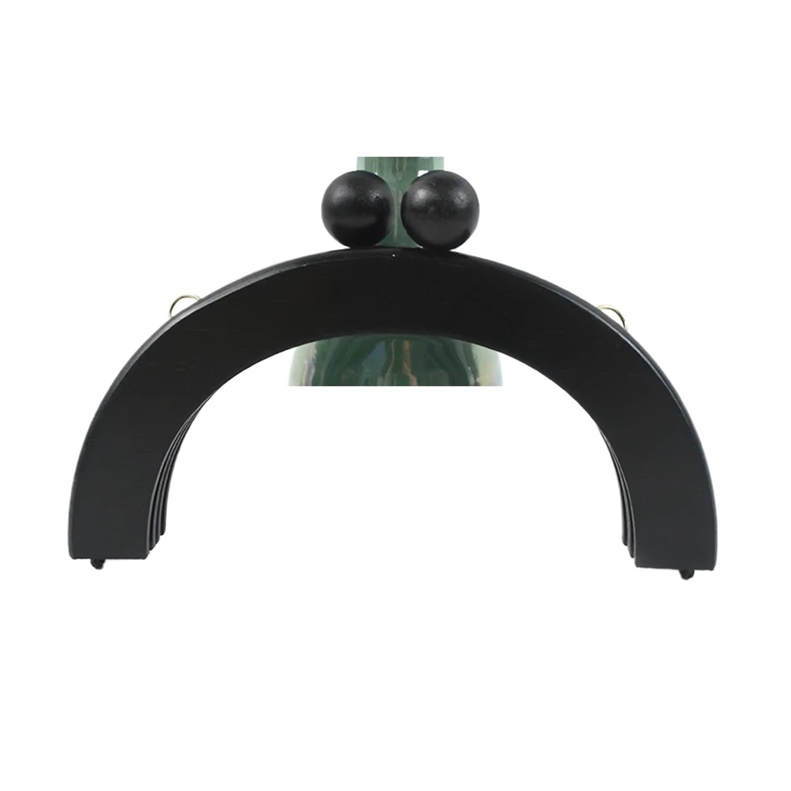 PVUVTNAHW 14/20cm Wooden Bag Handle Purse Frames Kiss Clasp For Handbags Wallet DIY Handmade Sewing Brackets Bags Accessories(Black-20cm)
