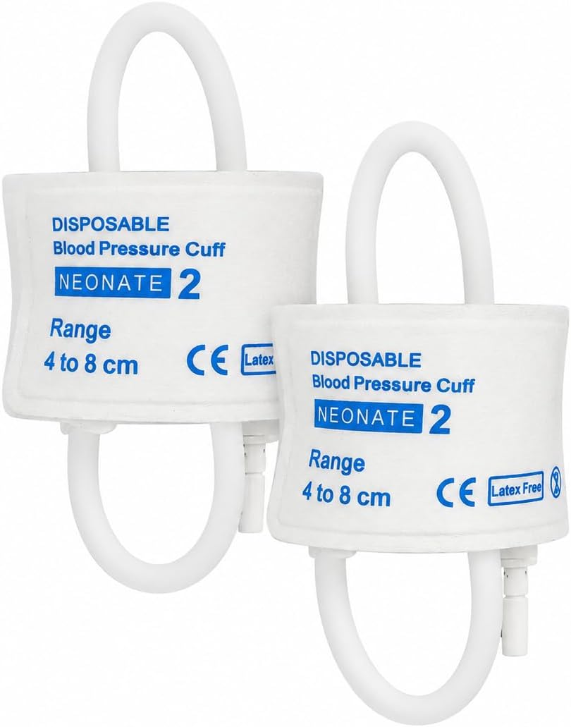 Veterinary Blood Pressure Cuff, Multiple Sizes 3-6cm, for Pet Animal Sphygmomanometer, 2-Pack