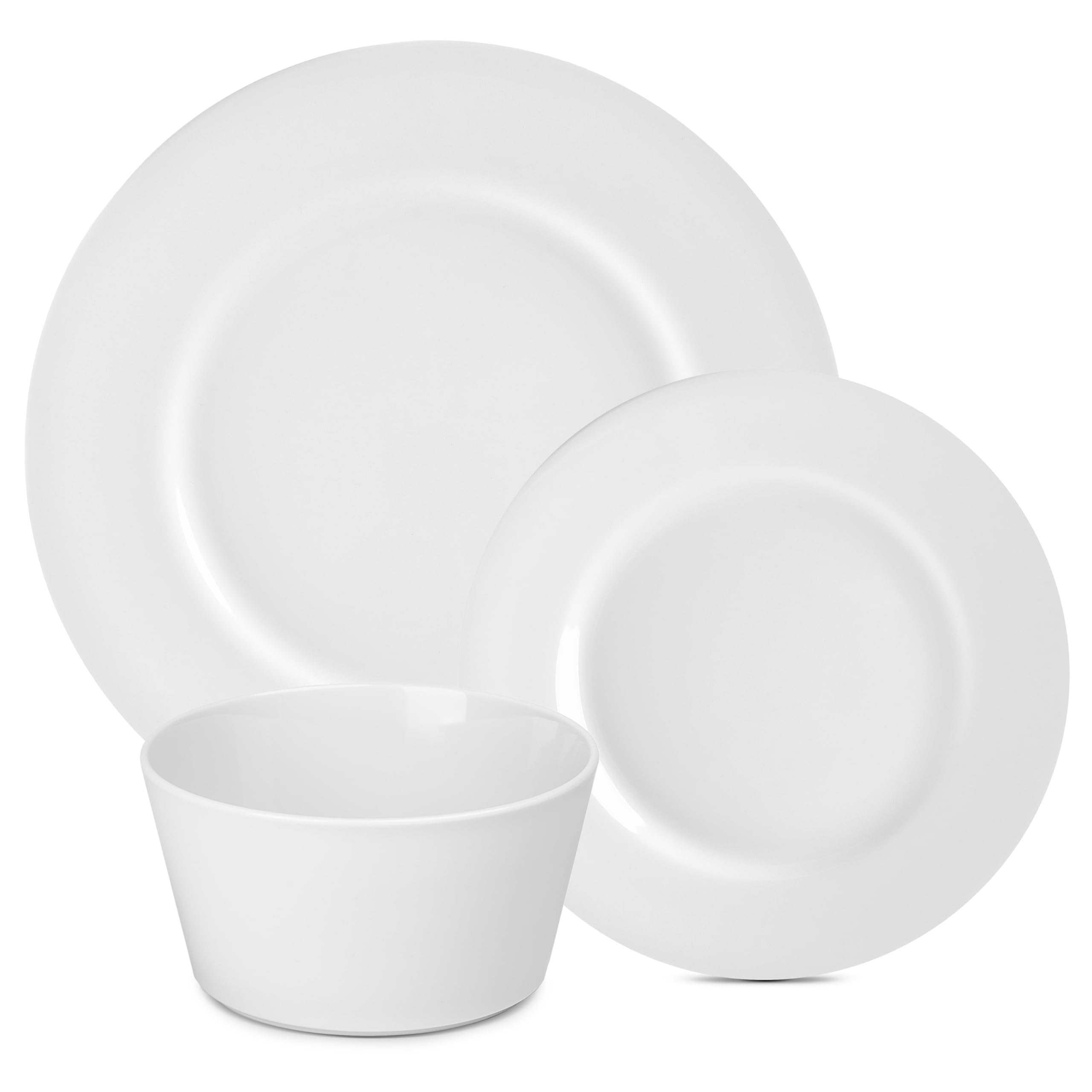 Gerlach Modern Zestaw Talerzy Obiadowych Dla 6 Osób Komplet Porcelanowych Talerzy 18 Elementów Serwis Obiadowy Talerze z Porcelany W Kolorze Białym