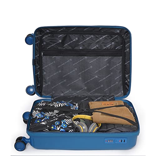 Image of SWISS MILITARY Star Hard Luggage Trolley Bag - 20 & 24Inch, Textured Durable Design, 360 Rotatable 8 Spinner Wheels, TSA Lock, Spacious & Lightweight Cabin Overnighter Bag, Stylish Navy Finish