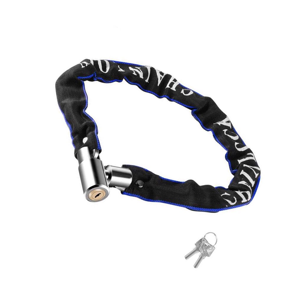 Set di 5 lucchetti a catena per bicicletta, con cavo rinforzato, dispositivo antifurto per strada, montagna, scooter elettrico, 60 cm