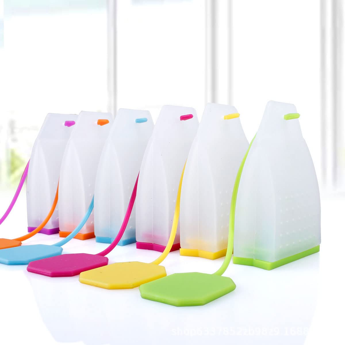 Lot De 6 Infuseurs à Thé En Silicone Réutilisables Et Sûrs Pour Sachets