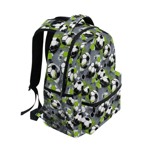 Football Green Watercolor Backpack for School Boys Girls Adults Kids Bookbag Laptop Bag 15L2