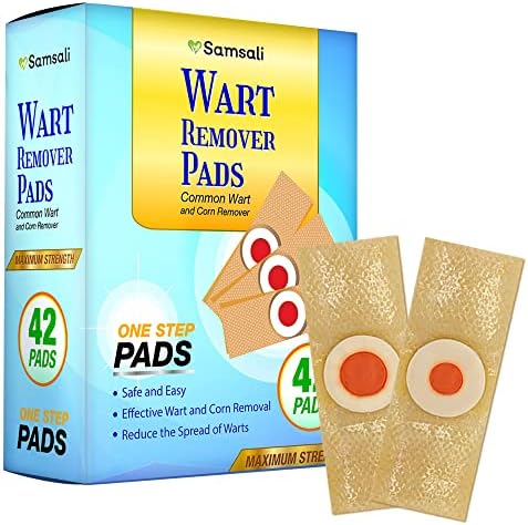 Samsali Wart Remover, 42 Pack Highly Potent Wart Removal Treatment, Premium High Efficacy Wart Remover for Finger, Hand, Neck, Arm, Feet, Toe and Most Body Parts, 21 Large and 21 Small Size Patch