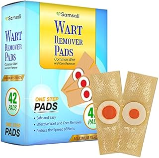 Samsali Wart Remover, 42 Pack Highly Potent Wart Removal Treatment, Premium High Efficacy Wart Remover for Finger, Hand, Neck, Arm, Feet, Toe and Most Body Parts, 21 Large and 21 Small Size Patch