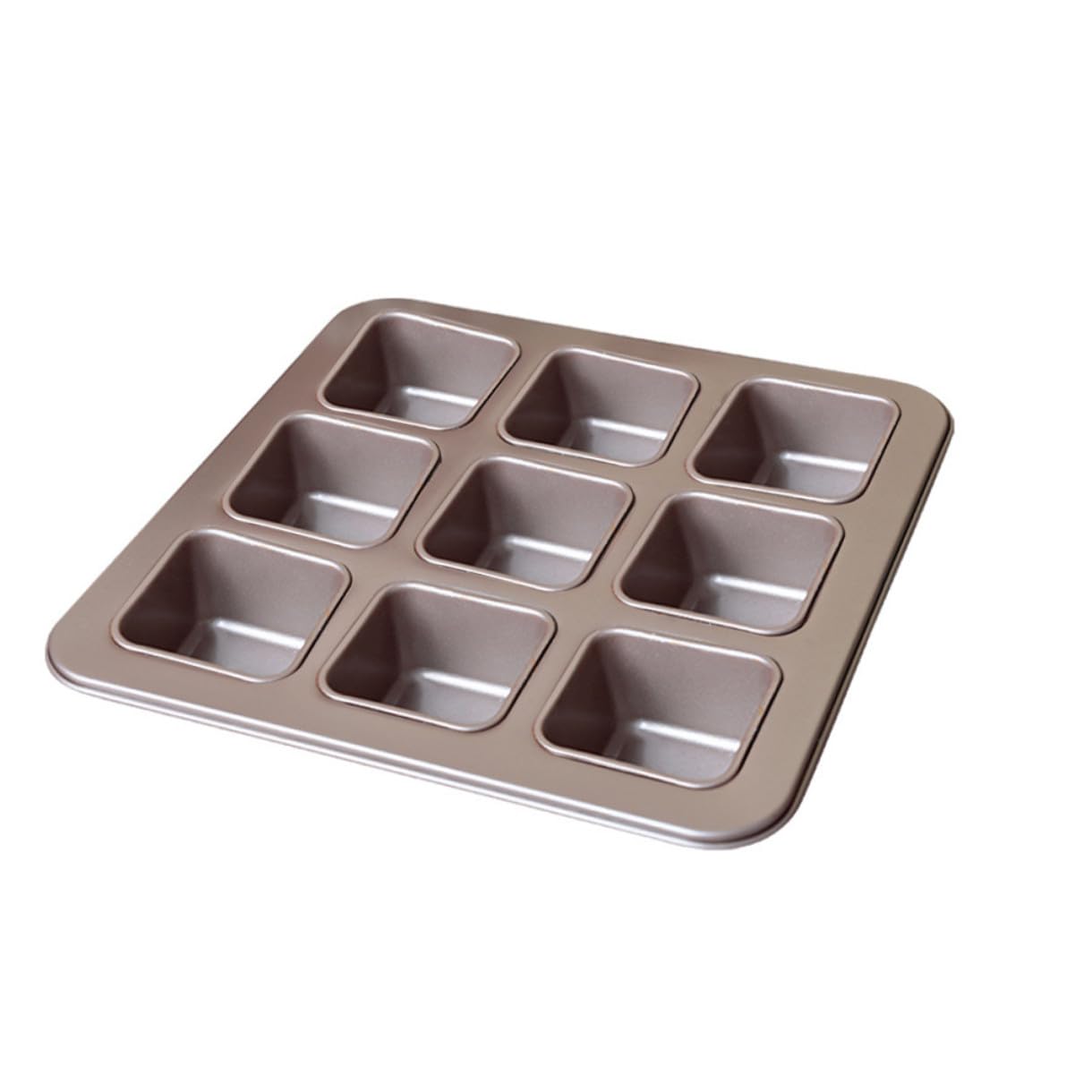 Didiseaon Moule à Gâteau Carré Antiadhésif 9 Alvéoles Acier Au Carbone Cuisson Pâtisserie Maison Professionnel