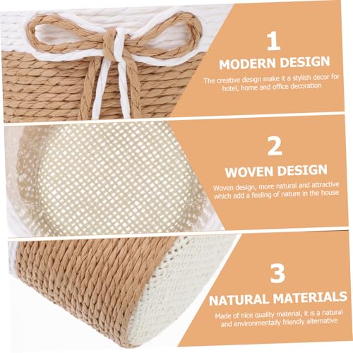 Panier tissé corde papier ifundom cache-pot rond étanche 2x - 3