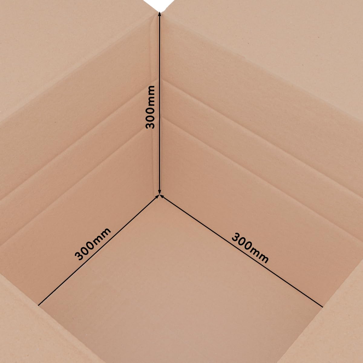 verpacking cajas plegables de cartón 300 x 300 x 300 mm altura variable KK 40 marrón [Tamaño y cantidad seleccionables] de pared simple cajas medianas 25 unidades