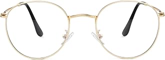 Blue Light Blocking Glasses for Women Men Retro Round Clear Lens Eyeglasses