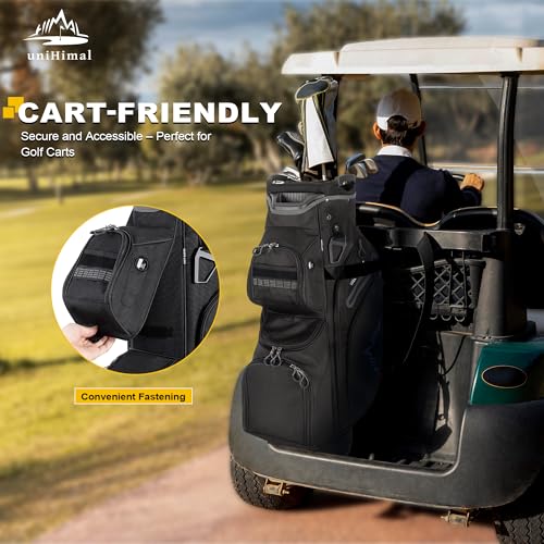 Golf Cart Bag, 15 Way Organizer Divider Top with Handles and Rain Cover - Image 5
