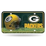 Rico Industries NFL Green Bay Packers Primary Metal Auto Tag 21,6 x 27,9 cm – ideal für LKW/Auto/SUV