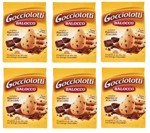 6x Balocco Gocciolotti Italian Biscuits Cookies with Chocolate 700g