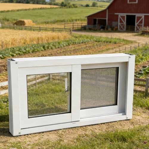 Ventanas correderas de metal para sótano con pantalla extraíble y marco resistente 2