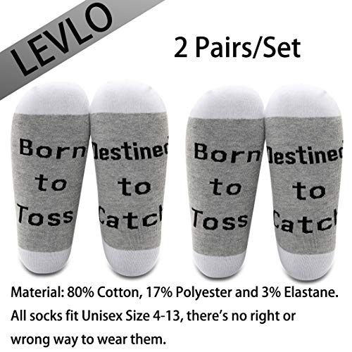 LEVLO Color Guard Socks Gifts Born to Toss Destined to Catch Socks Color Guard Competitive Teens Gift2