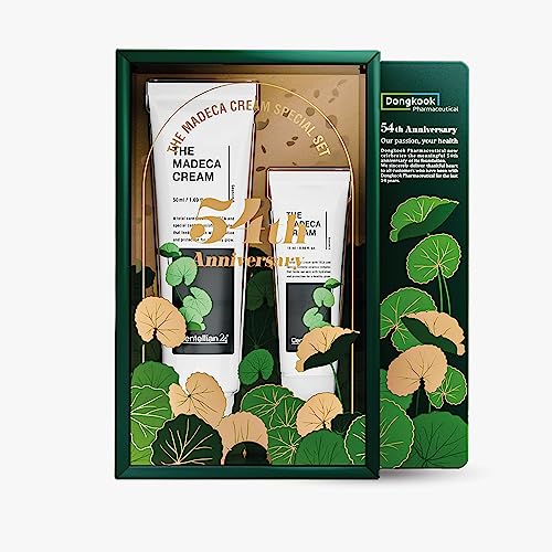 Centellian 24 Madeca Cream (Special Edition - Green, 1.7+0.5Oz) - Korean Moisturizer For Face, Soothing & Even Tone For Men Women, Acne-Prone, Dry And Sensitive Skin. Barrier Repair Care With Teca, Centella Asiatica, Hyaluronic Acid By Dongkook. #TOP8