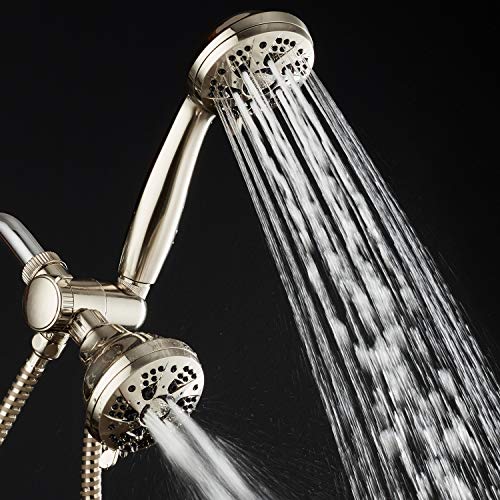 Aquadance 4221 Brushed Nickel High Pressure 3-Way 48-Setting Rain – Handheld Shower Head Combo – Angle Adjustable thumb #2