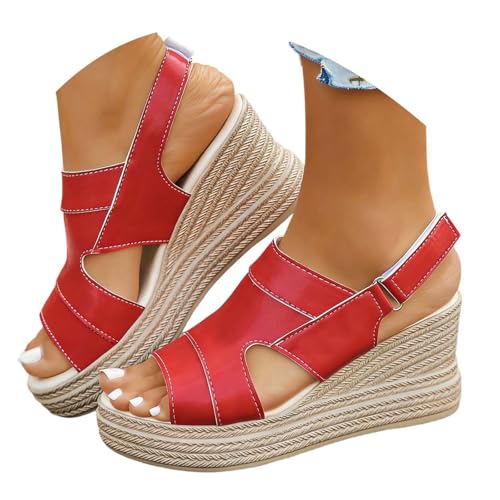 Sandales pour femme avec talon compensé qui soulagent les pieds sensibles en marche