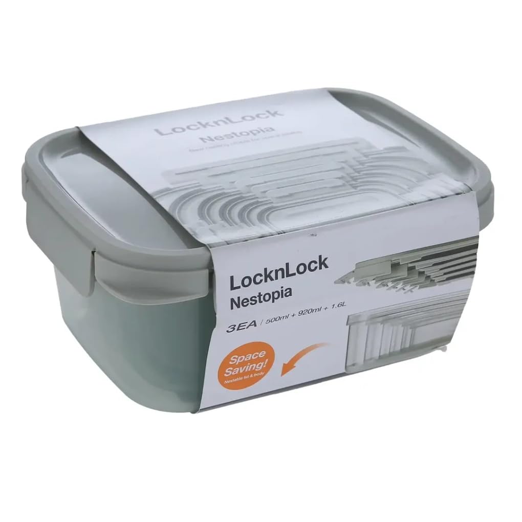 LocknLock - Food Containers - NestnLock - 3 Piece - Silicone