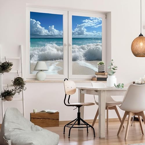 Película de privacidad para ventana con ondas grandes, 2 piezas 17.7x23.6 in miniatura 4