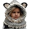 Odziezet Kinderwintermuts gebreide muts unisex sjaal winter wollen muts vos