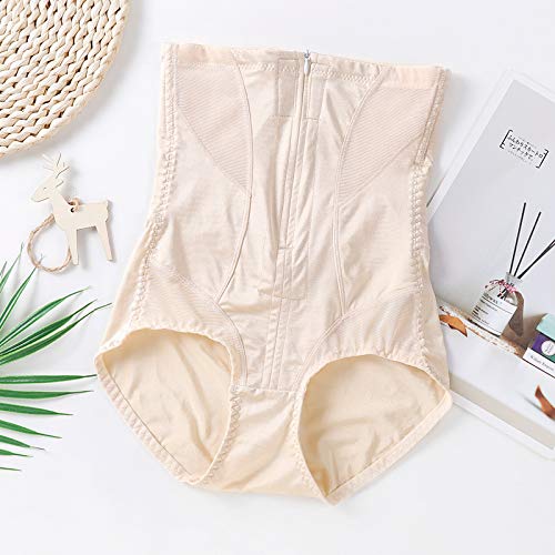 GKZJ Damen Shapewear Slip Miederhosen Bauch Weg Miederpants Figurformend Taillenformer Miederslip Body Shaper,Beige-Large Cover