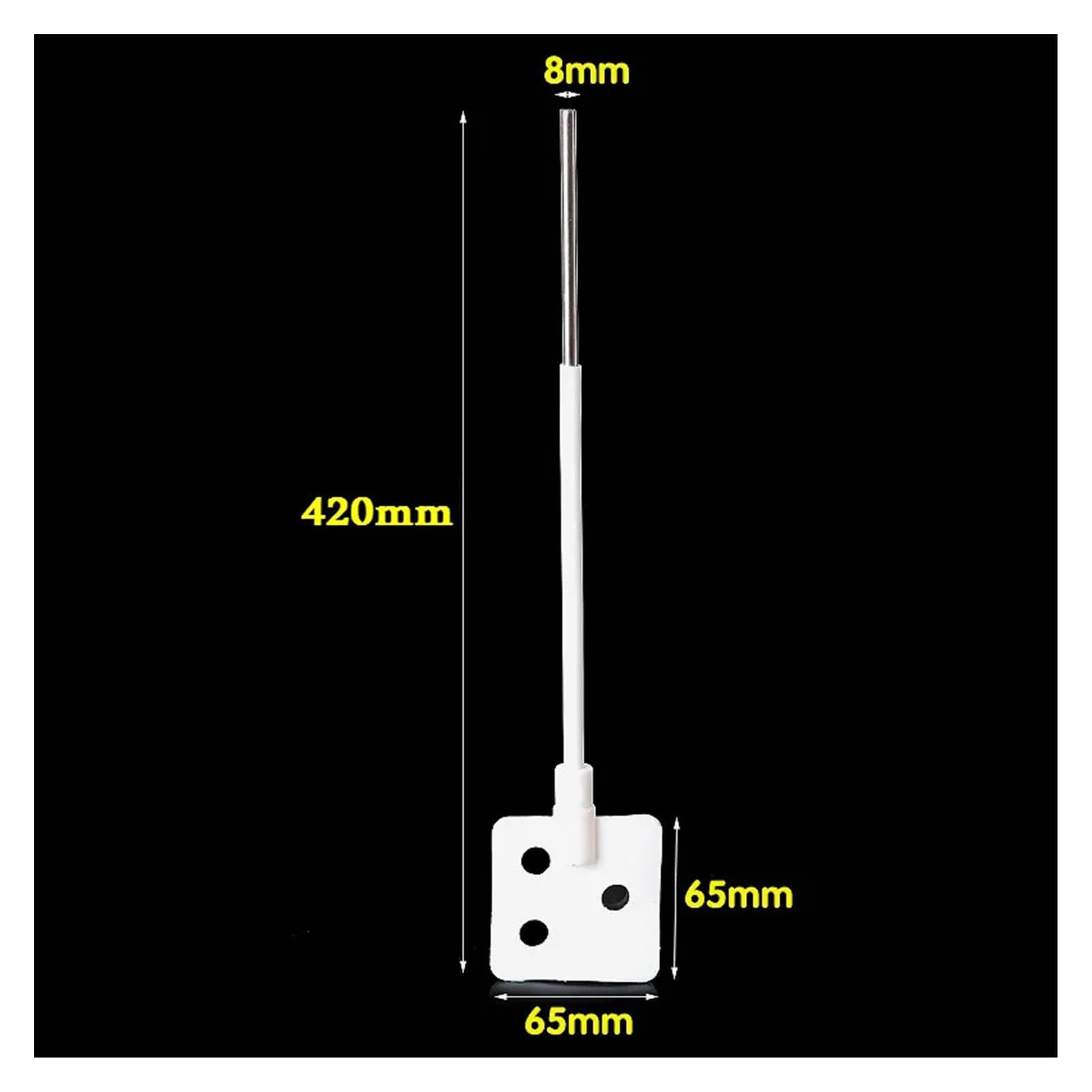 Agitatore a paletta Barra di agitazione in PTFE Da utilizzare for velocità medie e alte Lunghezza albero di miscelazione 420 mm Diametro di agitazione 65 mm Rivestito in PTFE 1 PZ