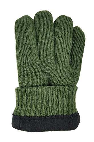 Image of BRUCERIVER Men's Pure Wool Knitted Gloves | Insulated Fleece Lining
