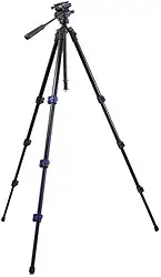 Tripé Profissional Foto e Vídeo com Cabeça Hidráulica, Weifeng WF5316, Preto