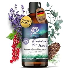 Saunaaufguss [54 Sorten 15ml, 100ml, 250ml] – Sauna Aufgussmittel für intensive & erholsame – Sauna Zubehör (#24 Quartett der Sinne, 100ml)