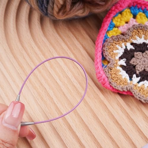 Image of Weabetfu Options Interchangeable Circular Knitting Needle Cable,Swivel 360 Inter.Cable for Circular Needle - 6.3inch(16cm)