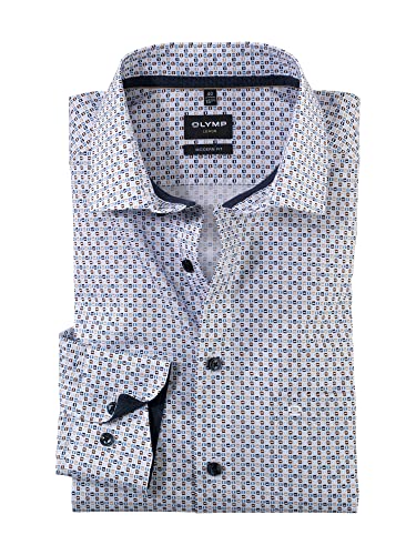 OLYMP Herren Businesshemd Langarm Luxor,Digitaldruck auf Uni,modern...