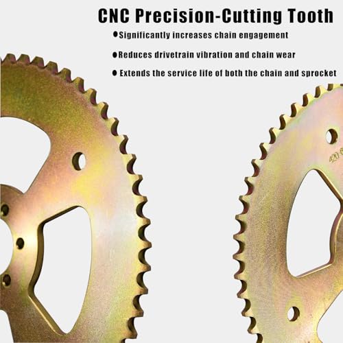 Image of JNDO Mini Bike Sprocket 60T 420 Chain 6 Hole High Torque Rear Sporcket for Coleman CT100U B100 Baja Doodle Bug DB30 Monster Mega Moto Motovox MBX10